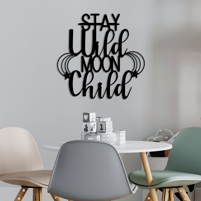 Wallity Stay Child Escultura de Pared de Metal Negra Wallity Stay Child Escultura de Pared de Metal Negra